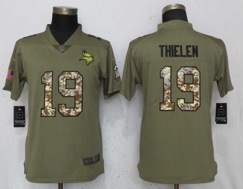 Women Nike Vikings 19 Adam Thielen Olive Camo Salute To Service Limited Jersey,We sell and wholesale Women Nike Vikings 19 Adam Thielen Olive Camo Salute To Service Limited Jersey on line form chian!